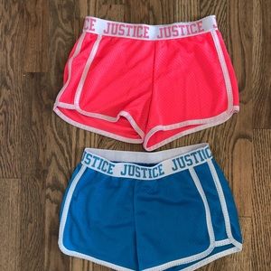 Lot of 2 JUSTICE girls sz 10 shorts